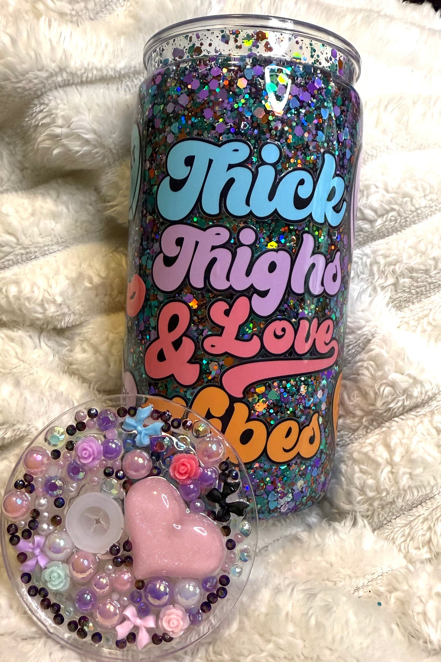 16oz Thick Thighs & Love Vibes Snowglobe