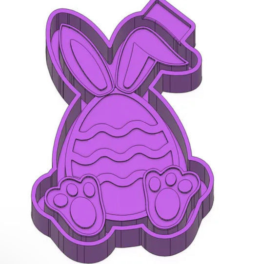 Easter bunny with egg freshie mold